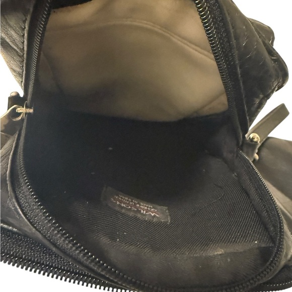 Wilson’s  leather Men's Black Leather Wristlet Bag. Pure leather with slots - Picture 8 of 11